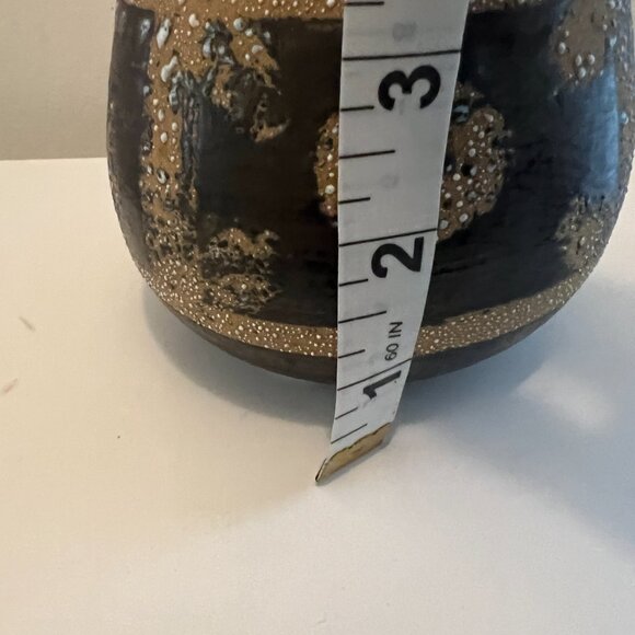 Lapid Israel Ceramic Vase Signed, Short Vase, Mid Century Vase, Israeli Pottery - Picture 7 of 10